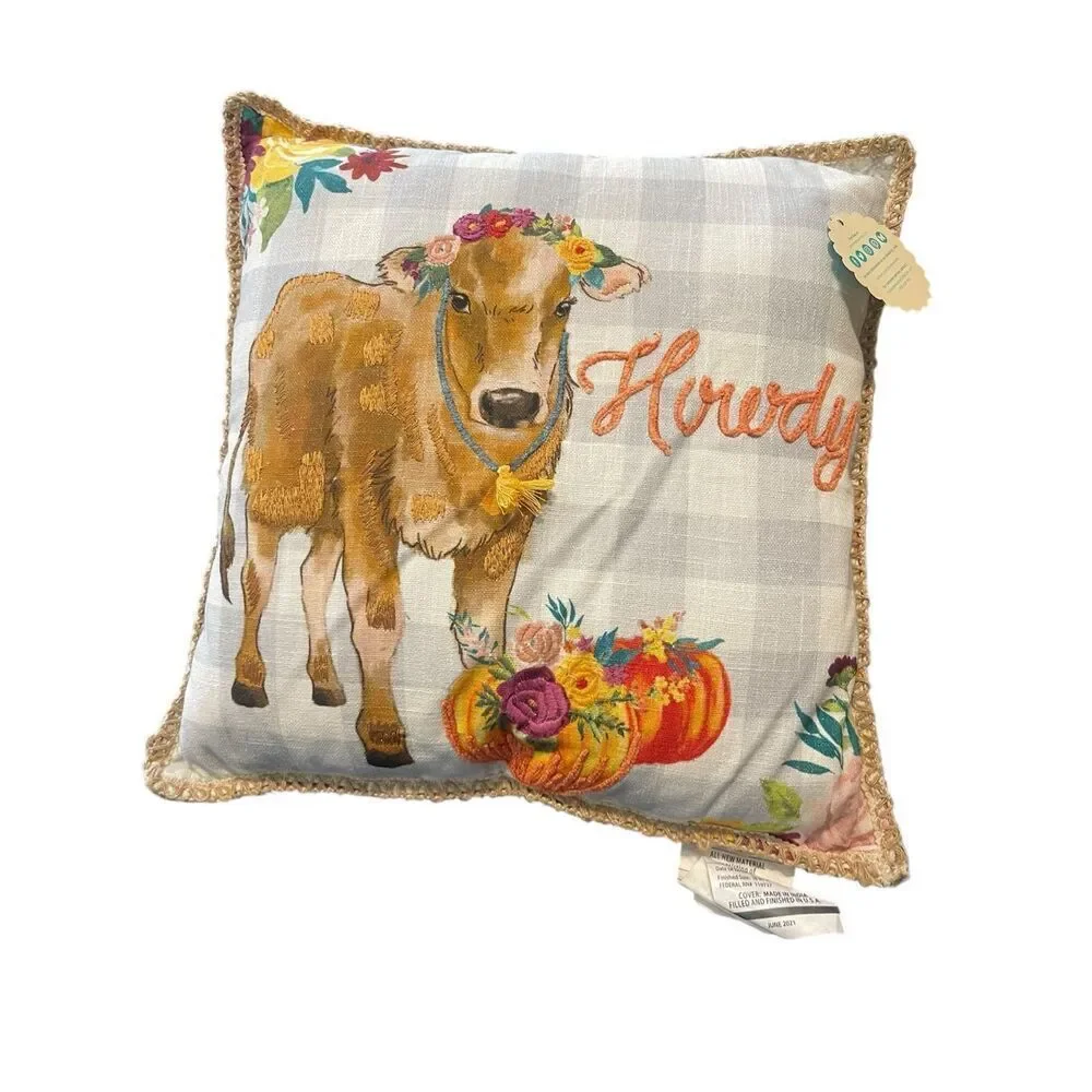 Pioneer Woman Dog Charlie Howdy Sweet as Pie Decorative Throw Pillow Set of 3